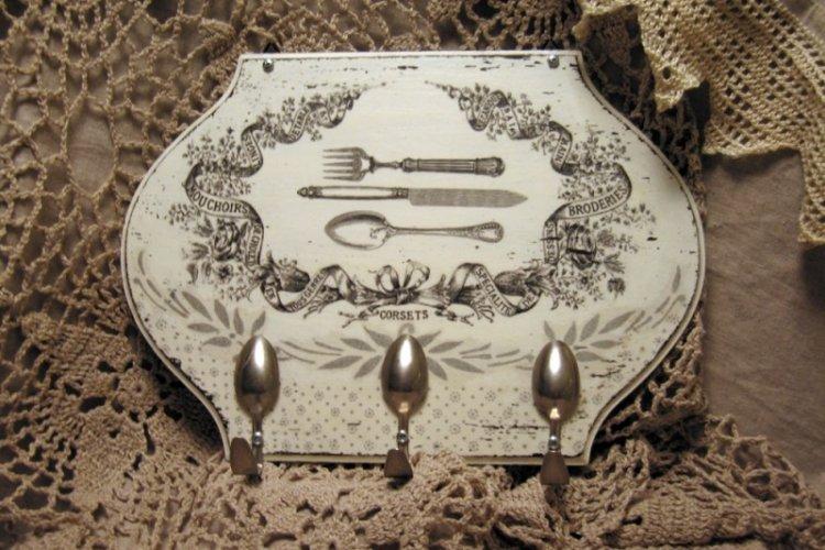 Ключницы из столовых приборов - Настенная ключница для прихожей своими руками