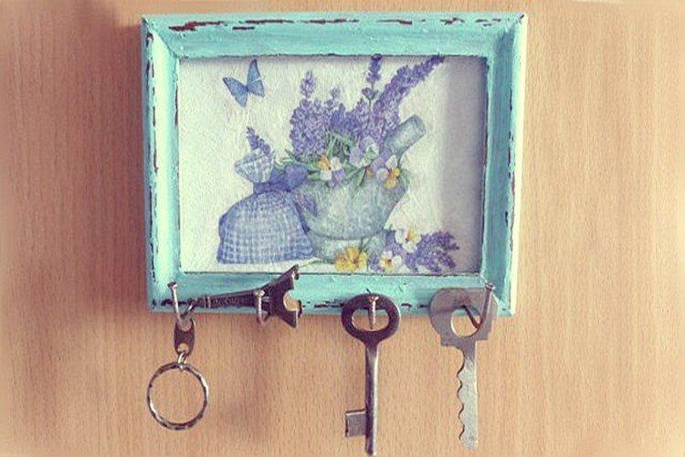 Ключница из фоторамки - Настенная ключница для прихожей своими руками