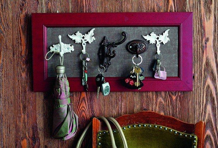 Ключница из фоторамки - Настенная ключница для прихожей своими руками