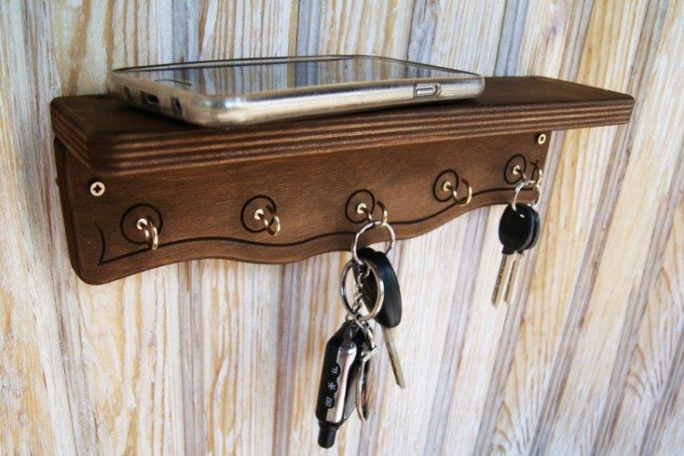 Ключница с полкой - Настенная ключница для прихожей своими руками