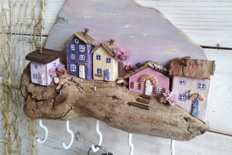 Настенная ключница для прихожей своими руками - фото