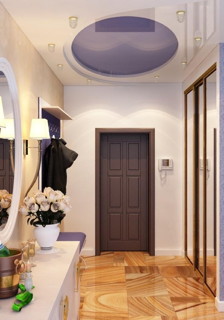 Многоуровневые натяжные потолки в прихожей