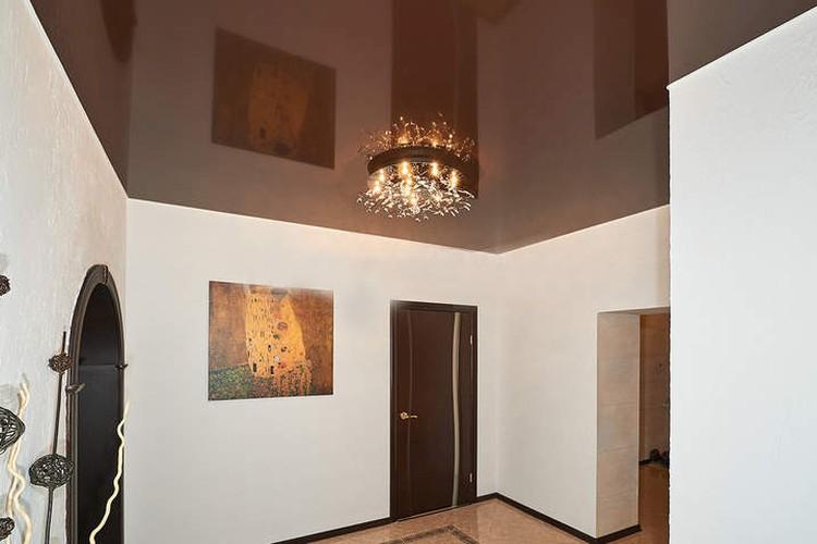 Натяжные потолки в интерьере прихожей - фото