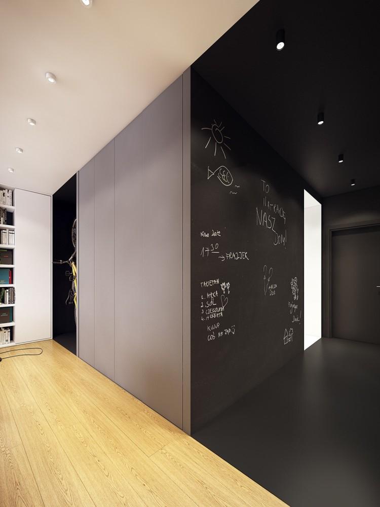 Натяжные потолки в интерьере прихожей - фото