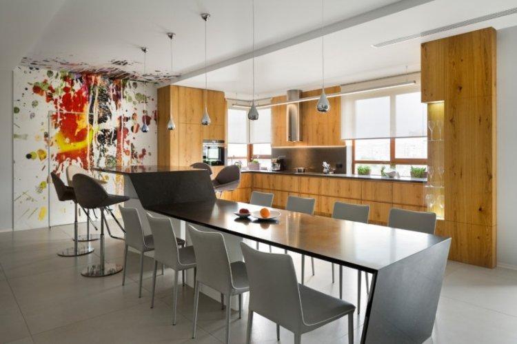 Матовые натяжные потолки на кухне