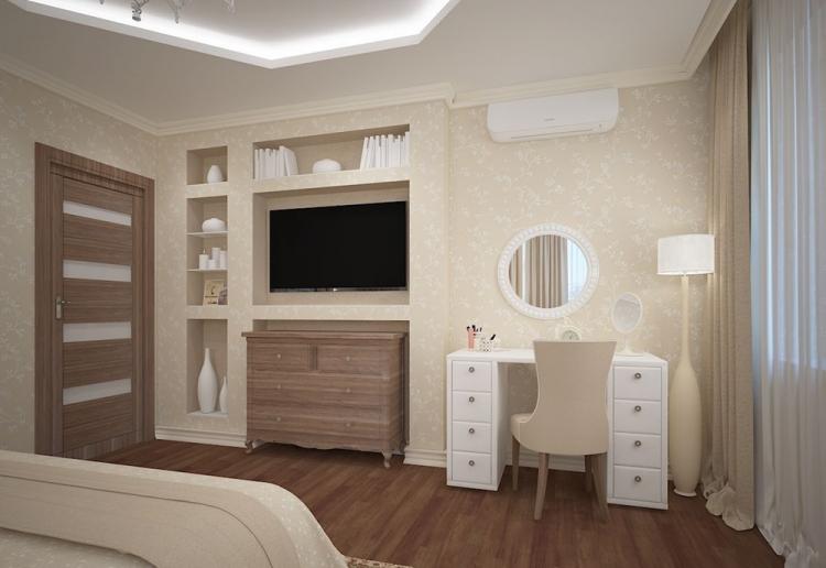 Ниша из гипсокартона под телевизор - фото