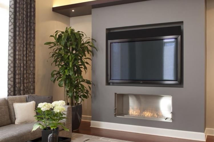 Ниша из гипсокартона под телевизор - фото