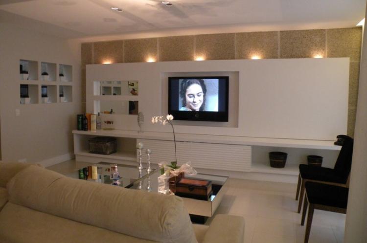 Ниша из гипсокартона под телевизор - фото