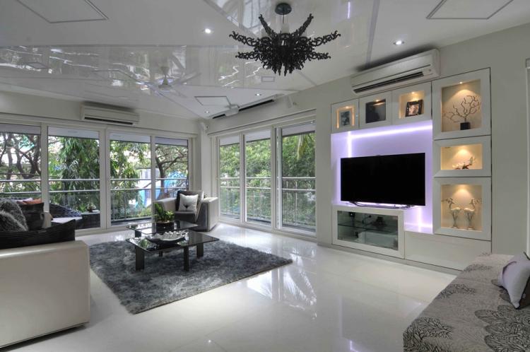 Ниша из гипсокартона под телевизор - фото