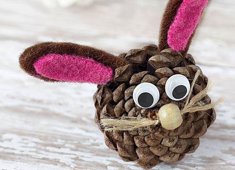 Новогодние поделки из шишек для детей - фото и идеи