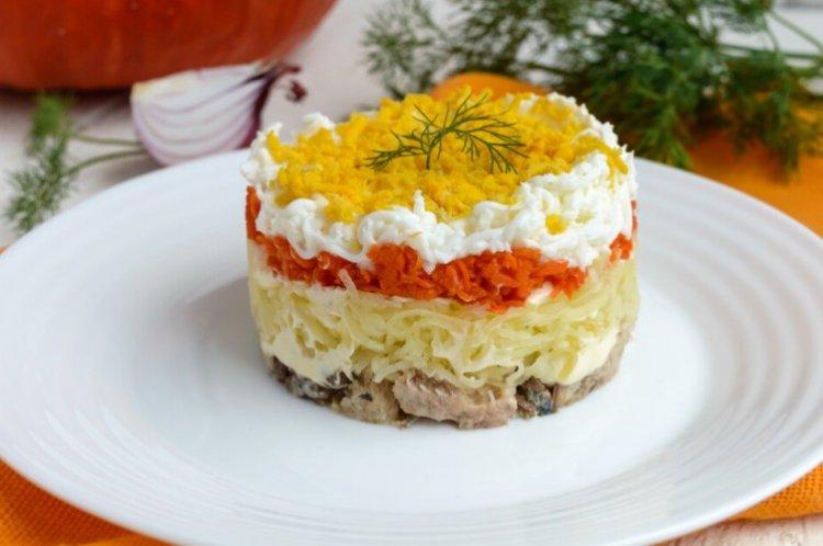 Мимоза с творогом - Новогодние салаты без майонеза рецепты