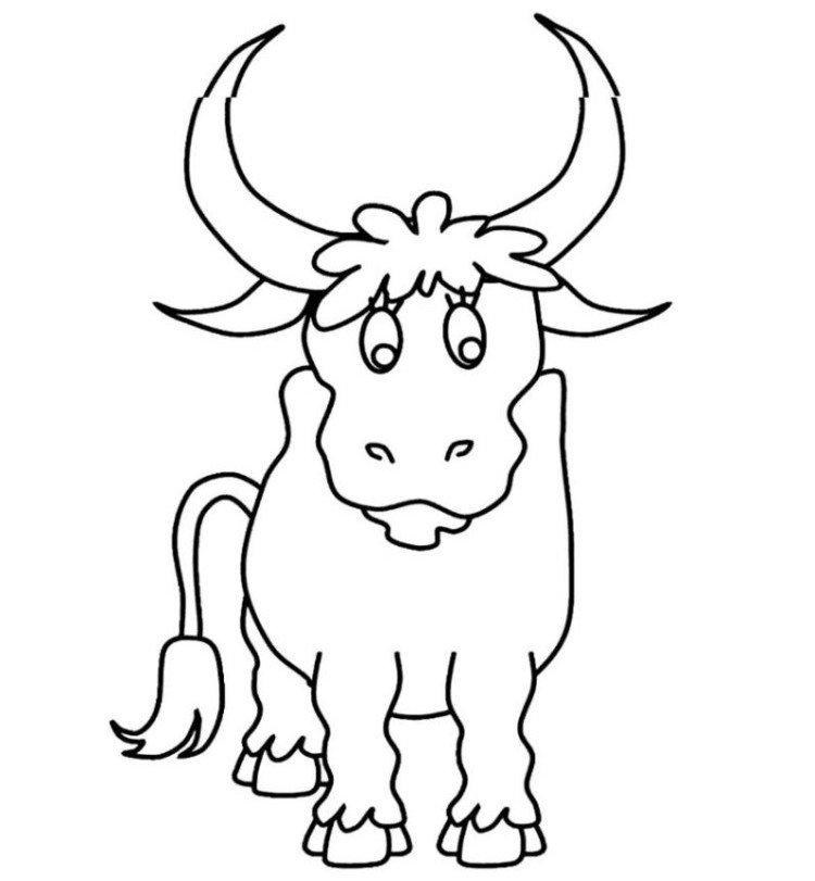 Бык - Новогодние трафареты 2021