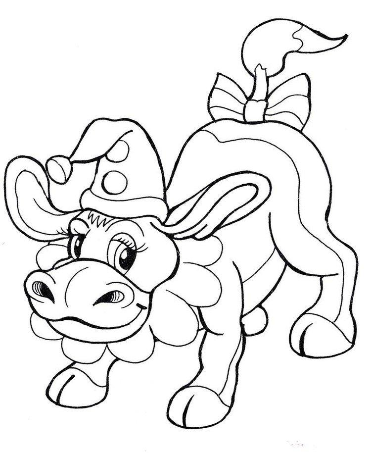 Бык - Новогодние трафареты 2021