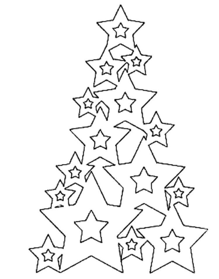 Елка - Новогодние трафареты 2021