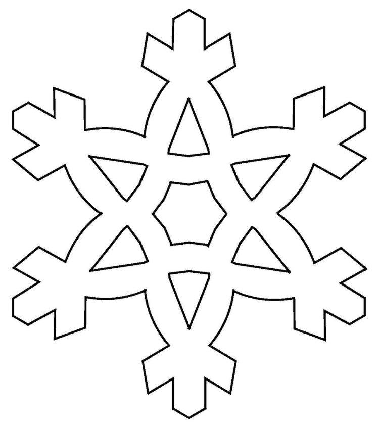 Снежинка - Новогодние трафареты 2021
