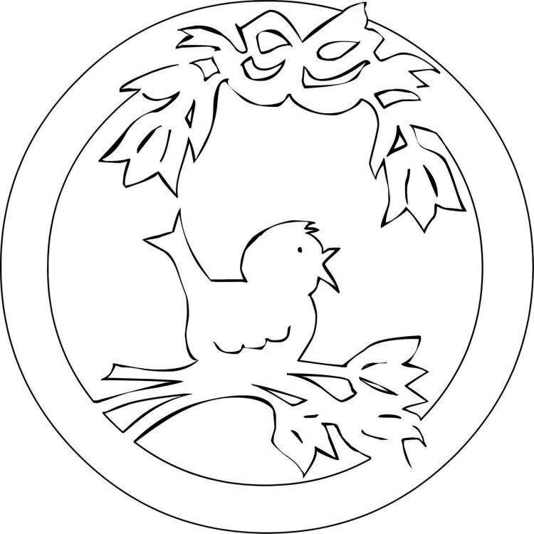 Животные и птицы - Новогодние трафареты 2021