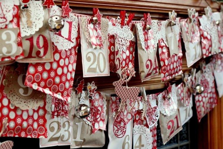 Новогодний адвент-календарь своими руками - фото и идеи