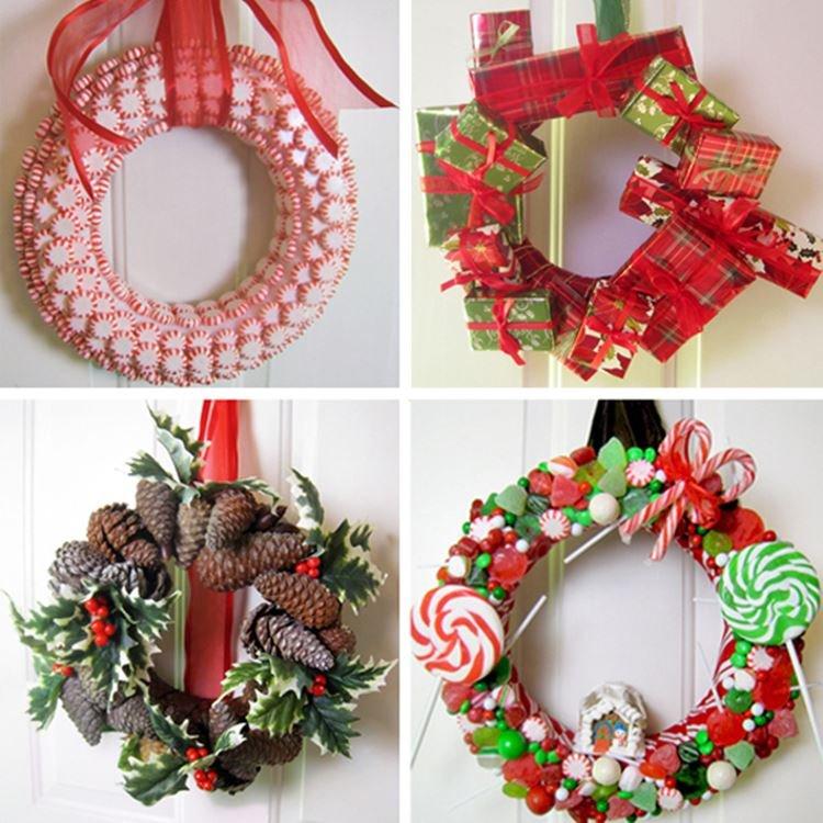 Новогодний венок своими руками - фото и идеи