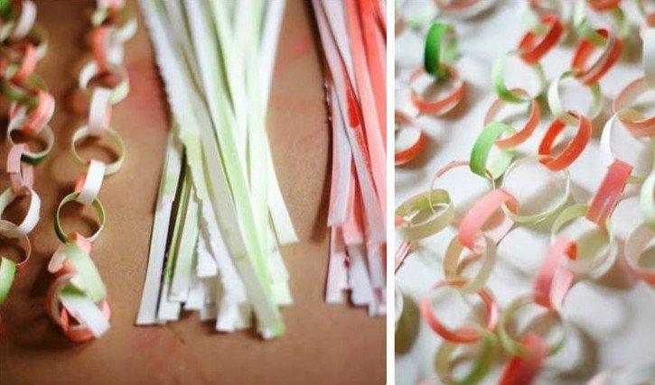 Рождественские цепи - Новогодняя гирлянда своими руками