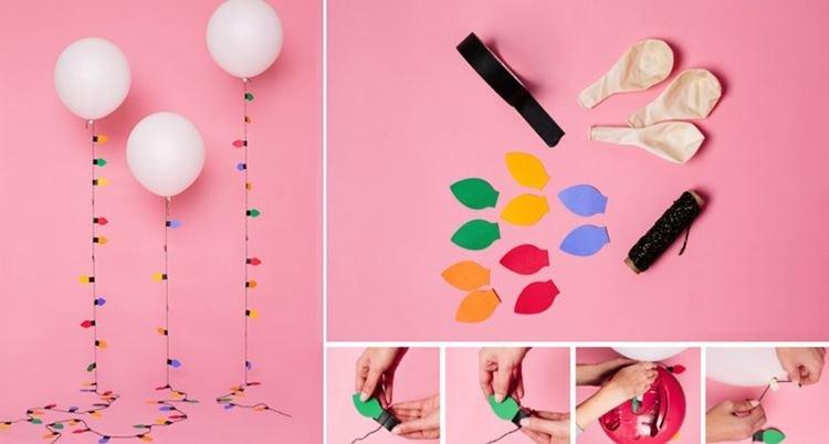 Новогодняя гирлянда на воздушном шаре своими руками