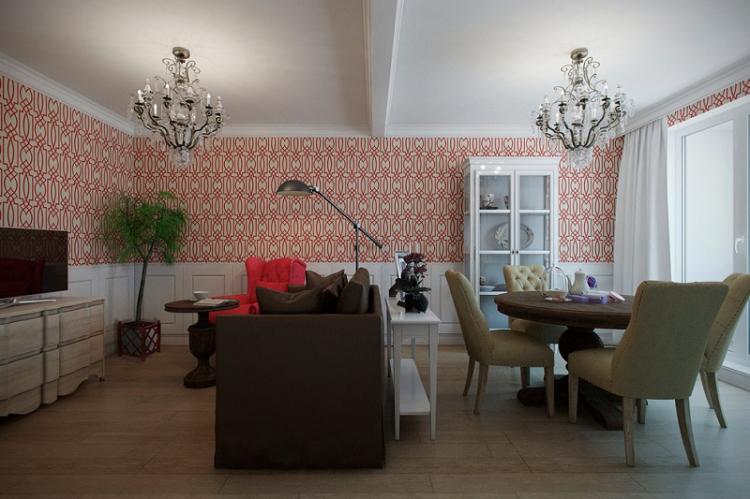 Обои для гостиной в классическом стиле