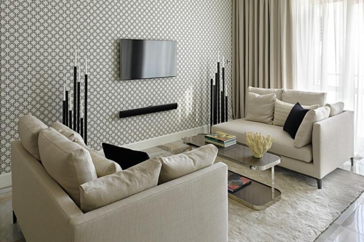 Обои для гостиной - фото и идеи