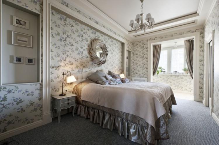 Обои для спальни в стиле прованс