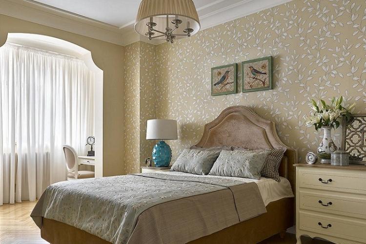 Обои для спальни в классическом стиле