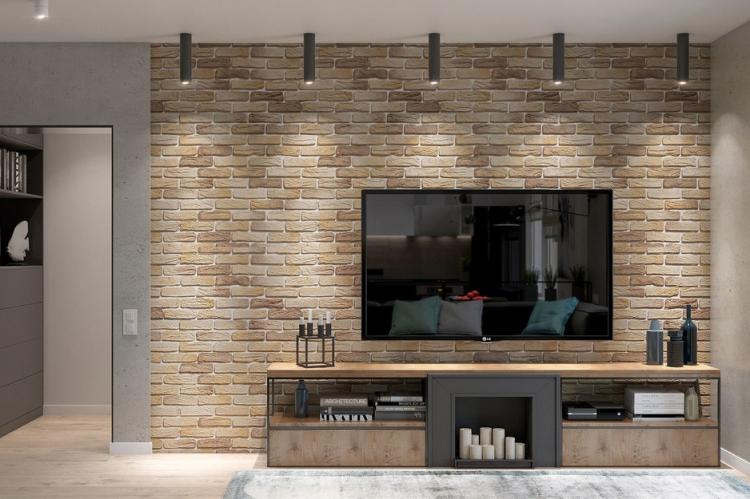 Обои под кирпичную кладку - фото