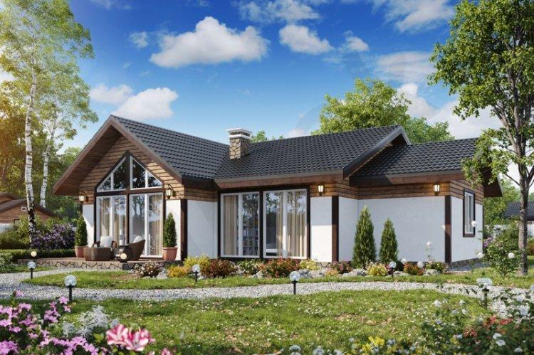 Одноэтажный каркасный дом - проекты и фото