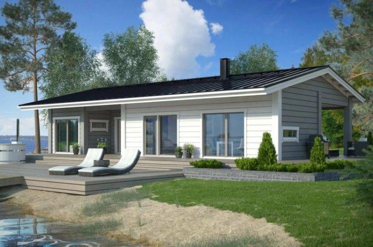 Одноэтажный каркасный дом - проекты и фото