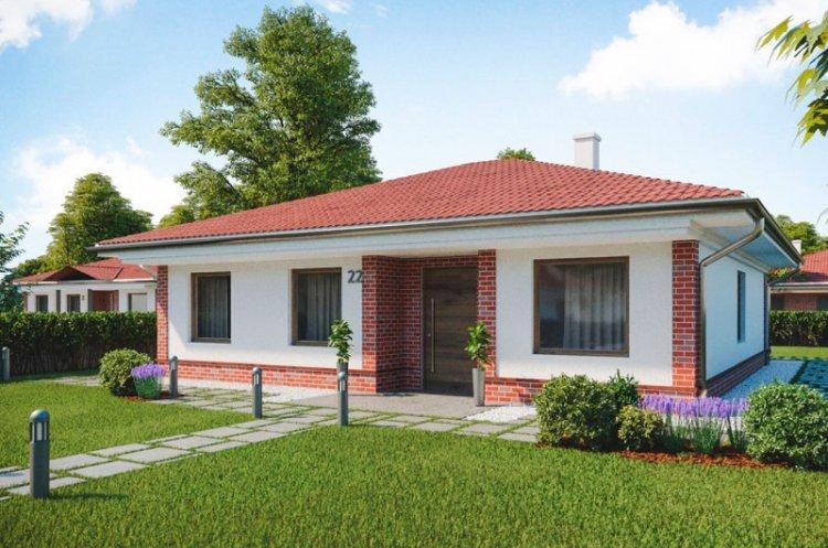 Одноэтажные дома из пеноблоков - проекты и фото