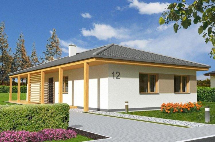 Одноэтажные дома из пеноблоков - проекты и фото