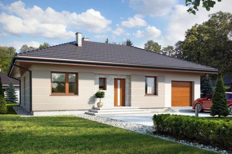 Одноэтажный дом с гаражом - проекты и фото