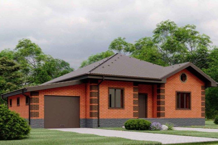 Одноэтажный дом с гаражом - проекты и фото