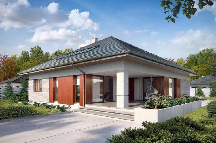 Одноэтажный дом с мансардой - проекты и фото