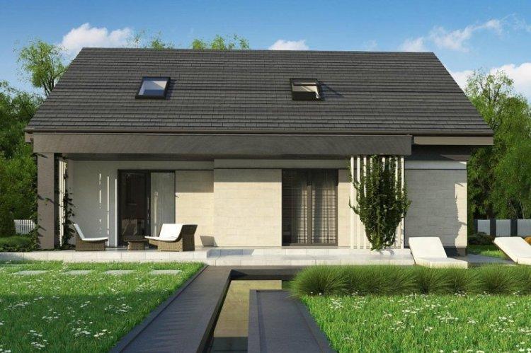 Одноэтажный дом с мансардой - проекты и фото