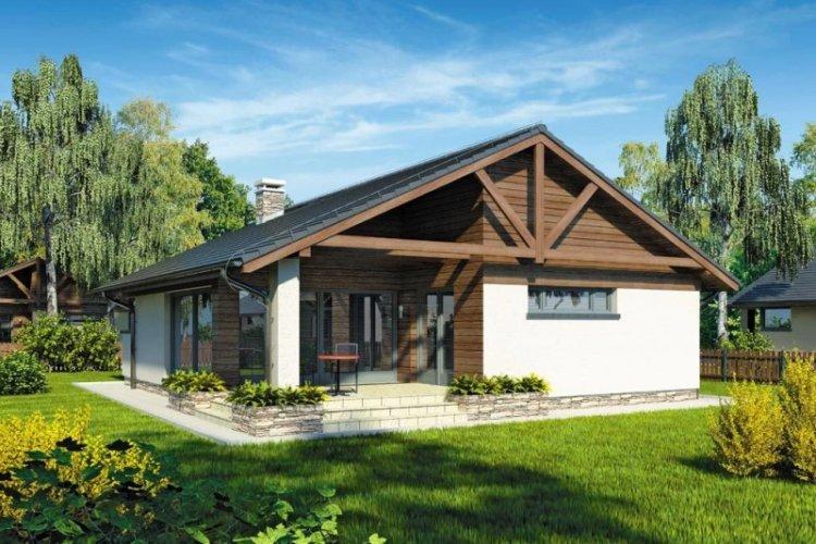 Одноэтажные дома с террасой - проекты и фото