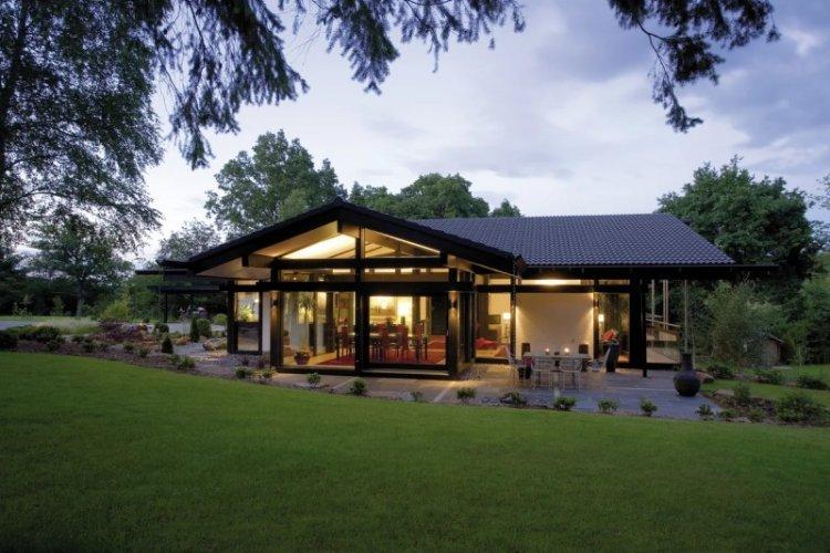 Одноэтажный дом в стиле шале - проекты и фото