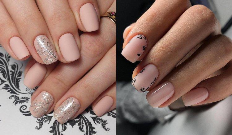 Осенний нюдовый маникюр 2020 - фото