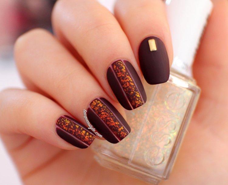 Осенний маникюр гель-лаком 2020 - фото