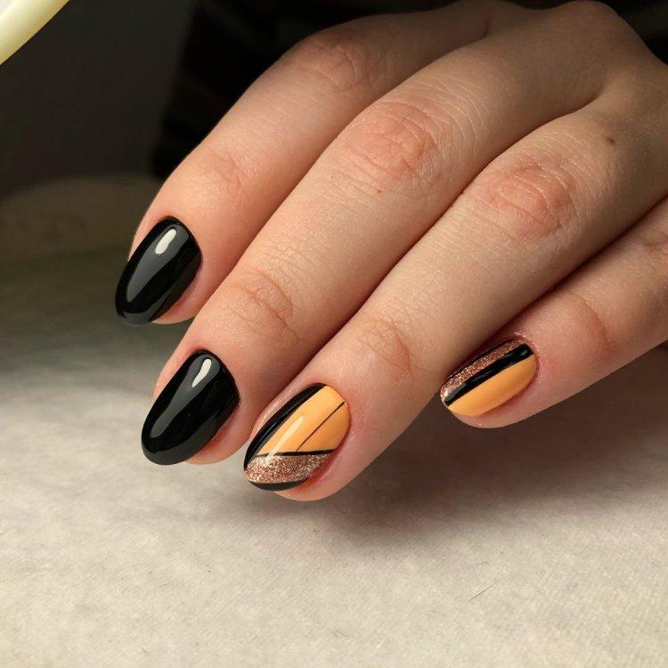 Осенний маникюр 2020 на короткие ногти - фото