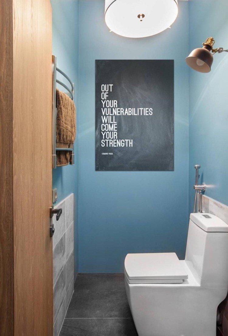 Краска - отделка стен в туалете