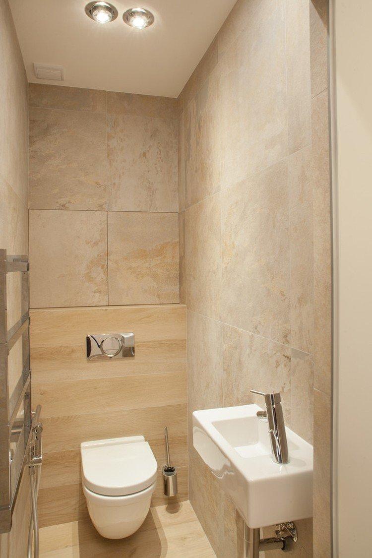 Декоративный камень - отделка стен в туалете