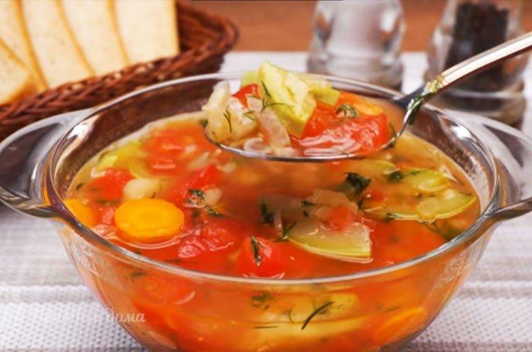 Овощной суп с кабачками - рецепт пошагово с фото