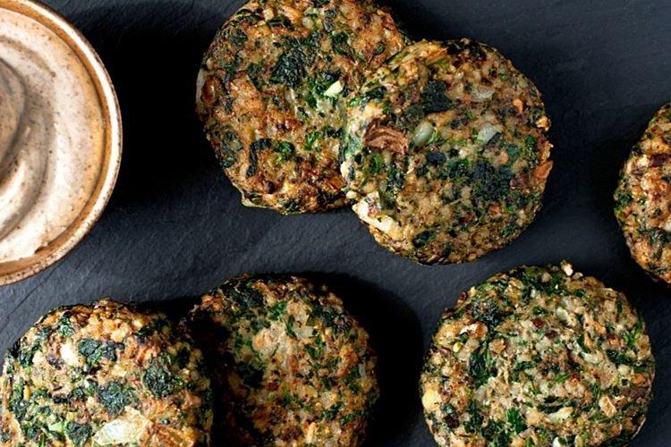 Овощные котлеты из шпината - рецепты