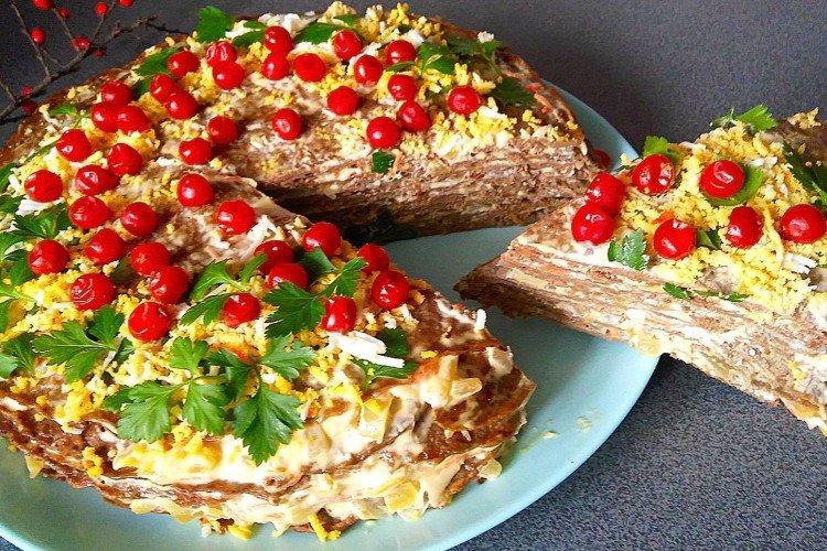 Печеночный торт с творожным сыром - рецепты