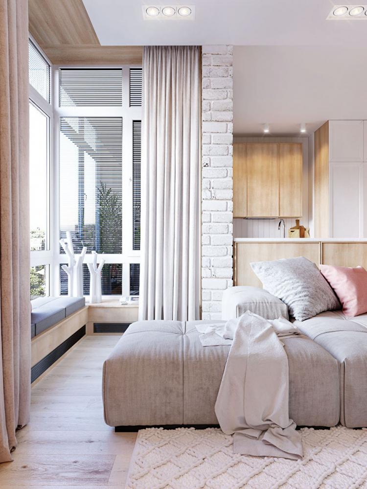 Pink & White: Квартира в скандинавском стиле - дизайн интерьера