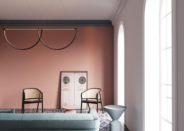 Pink&Blue: Дизайн-проект кухни-гостиной