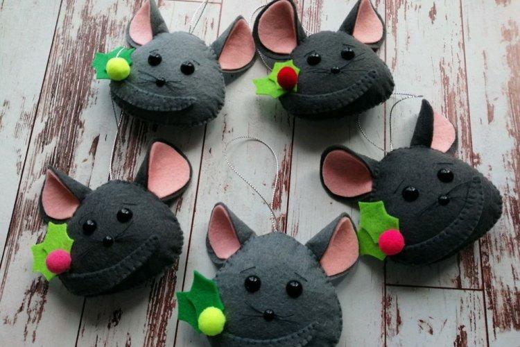 Новогодняя крыса из фетра - Подарки на Новый год 2020 своими руками